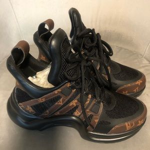 Black and Brown Signature Sneakers